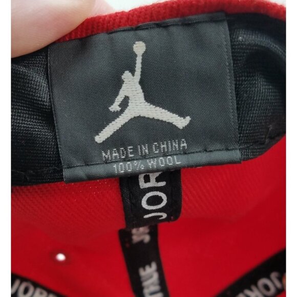 Air Jordan True Jumpman Flight NBA Red 100% Wool Adjustable Snapback Hat Cap - Picture 12 of 14